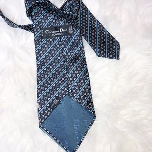 Christian Dior | Navy Blue Print Tie